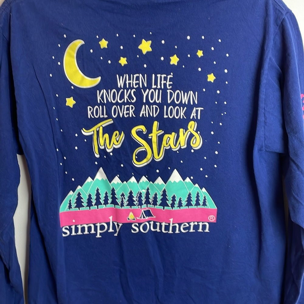 Women’s Simply Southern Long Sleeve T-Shirt  
Size Medium  
Color Blue